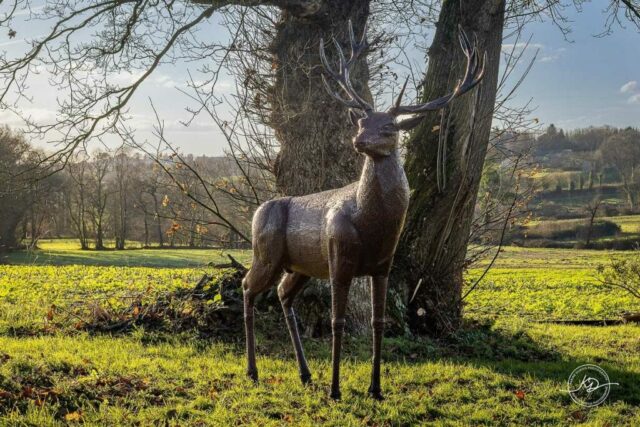 sculpture_metal_sylvain_perouze_Cerf_jardin